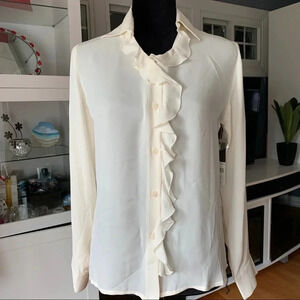 **NEW Relativity|Design Lab Silk Ruffle Blouse
